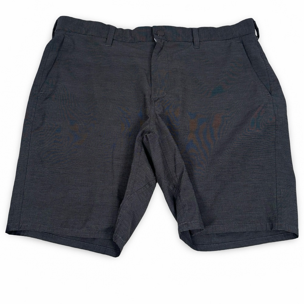 Johnnie-O Prep-Formance Mens Gray Crosshatch Golf Shorts Size 36 Stretch